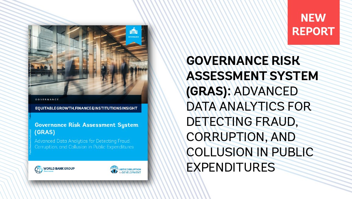 Corruption is a threat to development, affecting the poor and most vulnerable. Yet, government agencies struggle to identify corruption in public spending. The latest Governance Risk Assessment System report outlines its implementation. Read the report: wrld.bg/8rVb50Q8Wji