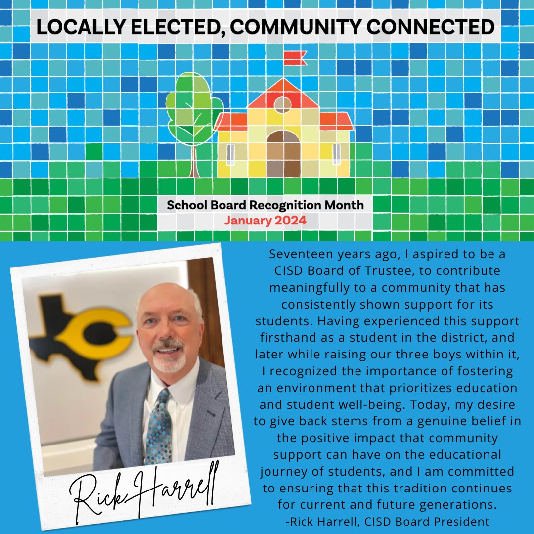 OfficialCISD's tweet image. 👉️ Learn a little about why our Board President, Rick Harrell, loves serving on our Crandall ISD School Board. Thank you, Rick, for all you do! #CISDBelieves #CISDGrows