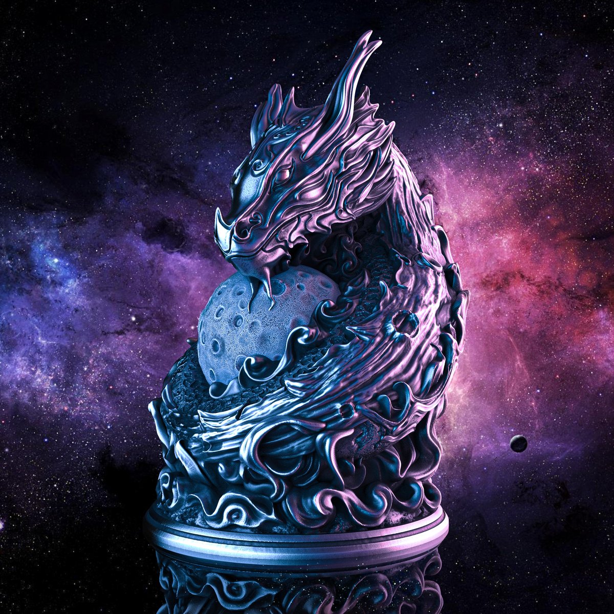 fotismint's tweet image. Moon Dragon bust
Sculpted and rendered in @zbrush and @KeyShot3D
FDM print on a @Prusa3D mk3/s+ Anniversary edition
#3dprinting #zbrush #Dragon #3dmodeling