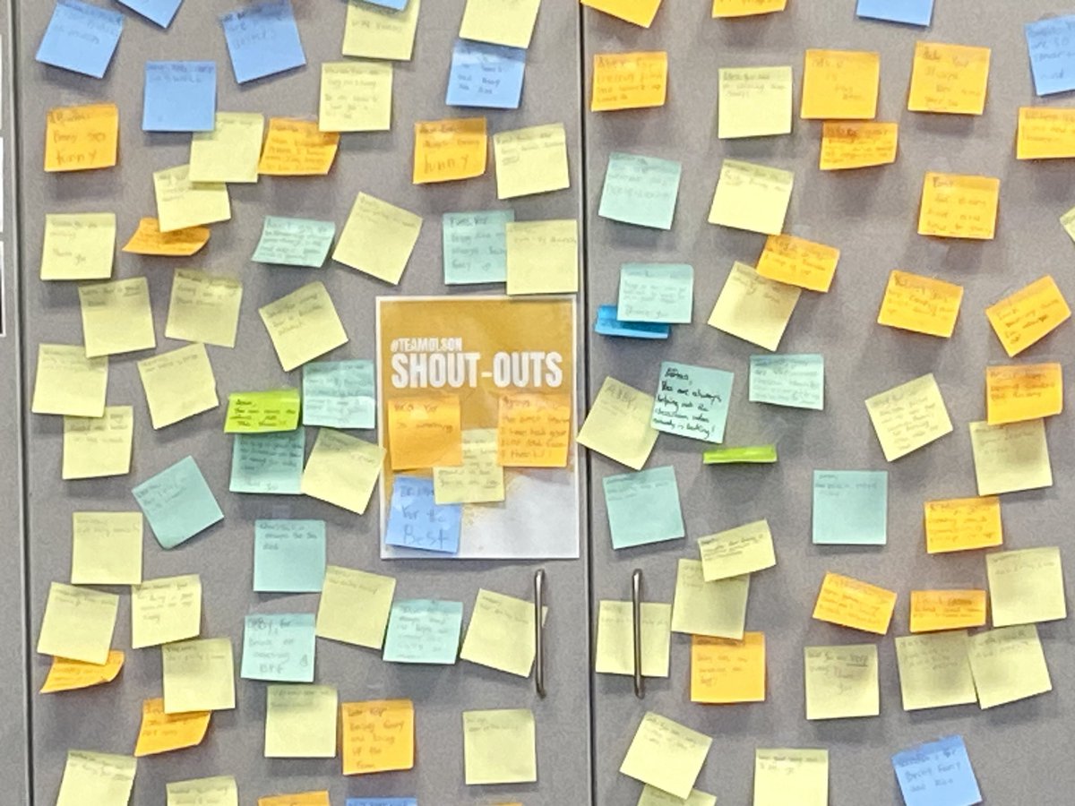 theMrOlson's tweet photo. Saw this on in a teacher’s classroom and decided to give it a try. I put up the sign with a couple of “shout-outs” to students. I didn’t give directions or talk about it…just let it be. Three days later, and the magic unfolded! #Community https://t.co/Aq3zkoM1Ah
