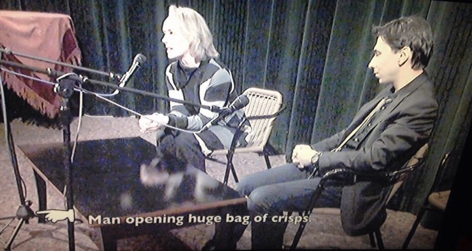 Is this the best subtitle to explain background noise ever? From a Q&A after a screening of The Beyond in Glasgow.