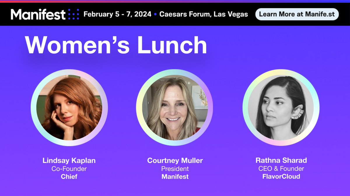 shipflavorcloud's tweet photo. Are you attending @ManifestFOL 2024? FlavorCloud's CEO Rathna Sharad will be speaking and we will be onsite at booth #513!

Manifest is at Caesars Forum in Las Vegas, Feb 5-7, 2024. To join us at a discounted
rate, visit https://t.co/qRRU49RB0B #manifest2024 #manifestvegas https://t.co/vztFznutuD