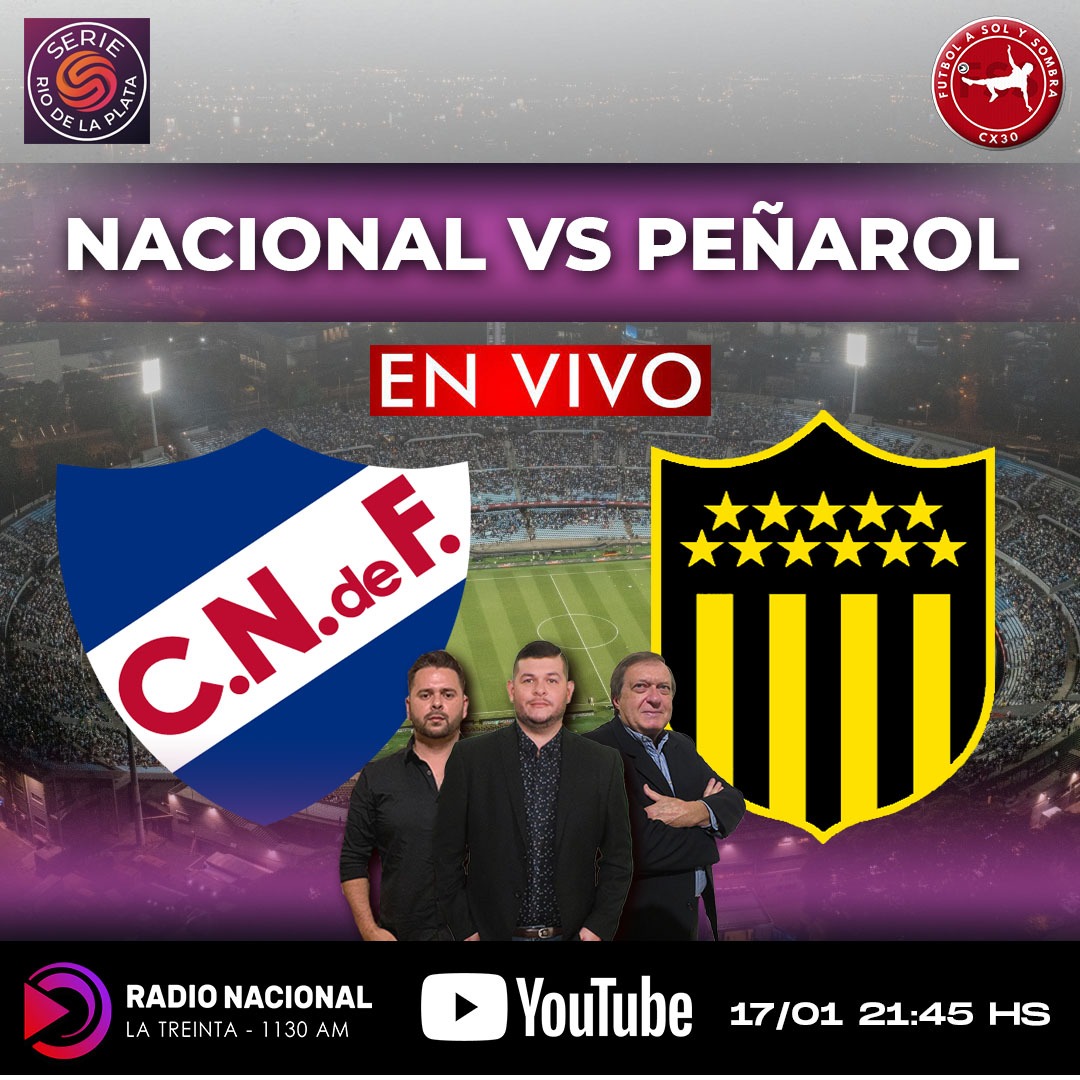 🔛Ya estamos con la previa de Nacional-Peñarol.

Conducen <a href="/alfoirrazabal/">Alfonso Irrazabal ⭐️⭐️⭐️⭐️</a> y <a href="/juanumpierrez32/">Juan Andrés Silva</a> trabajan en zona de vestuarios @leohernandez1_ y <a href="/ramisoria18/">Ramiro Soria</a> 

Desde estudios centrales <a href="/Nahuel99Acosta/">Nahuel Acosta</a> y en la locución <a href="/gabririvero1/">gabriel rivero</a>

📻<a href="/lanacional1130/">Radio Nacional 1130 AM</a>