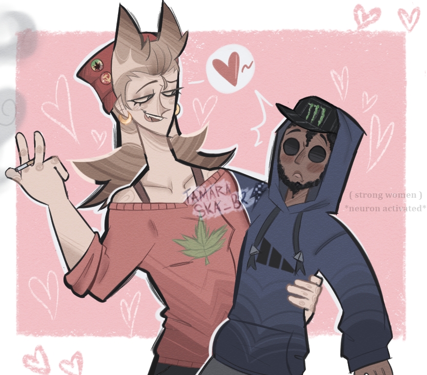 hypnotizefangs's tweet photo. "*trips him over on purpose* Did you fell for me, handsome?~"
ART TRADE WITH @8_stickmin !!!!!!!
USA TORI DESIGN BY HIM!!! USA TORITOM!
💙💖💙💖💙
#eddsworldusa #toritom https://t.co/qrh1lm3kuY