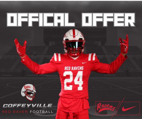 Blessed to receive an offer from Coffeyville!! @CoachGlisson @Coach_Dake @recruithornets @BgHS_Football_1