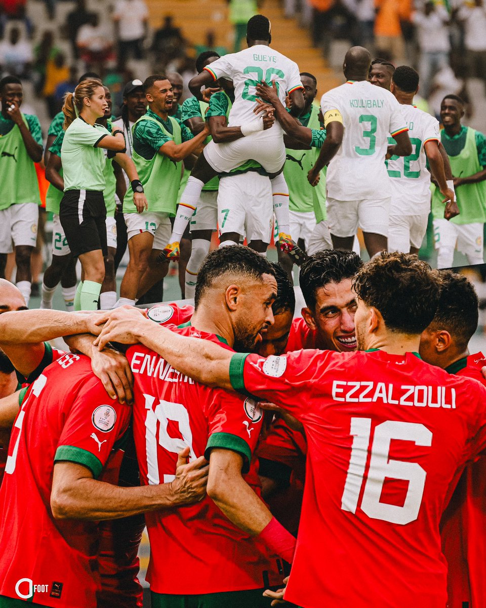 ActuFoot_'s tweet photo. Le Sénégal 🇸🇳 et le Maroc 🇲🇦 sont les seules équipes à s’être imposées avec 3 buts d’écart dans cette #CAN2023. https://t.co/sDuny8lyWM