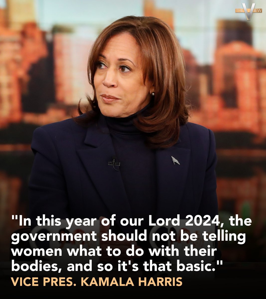 'The government should not be telling women what to do with their bodies,' Vice Pres. Harris tells the co-hosts. WATCH: abcnews.go.com/theview/video/…