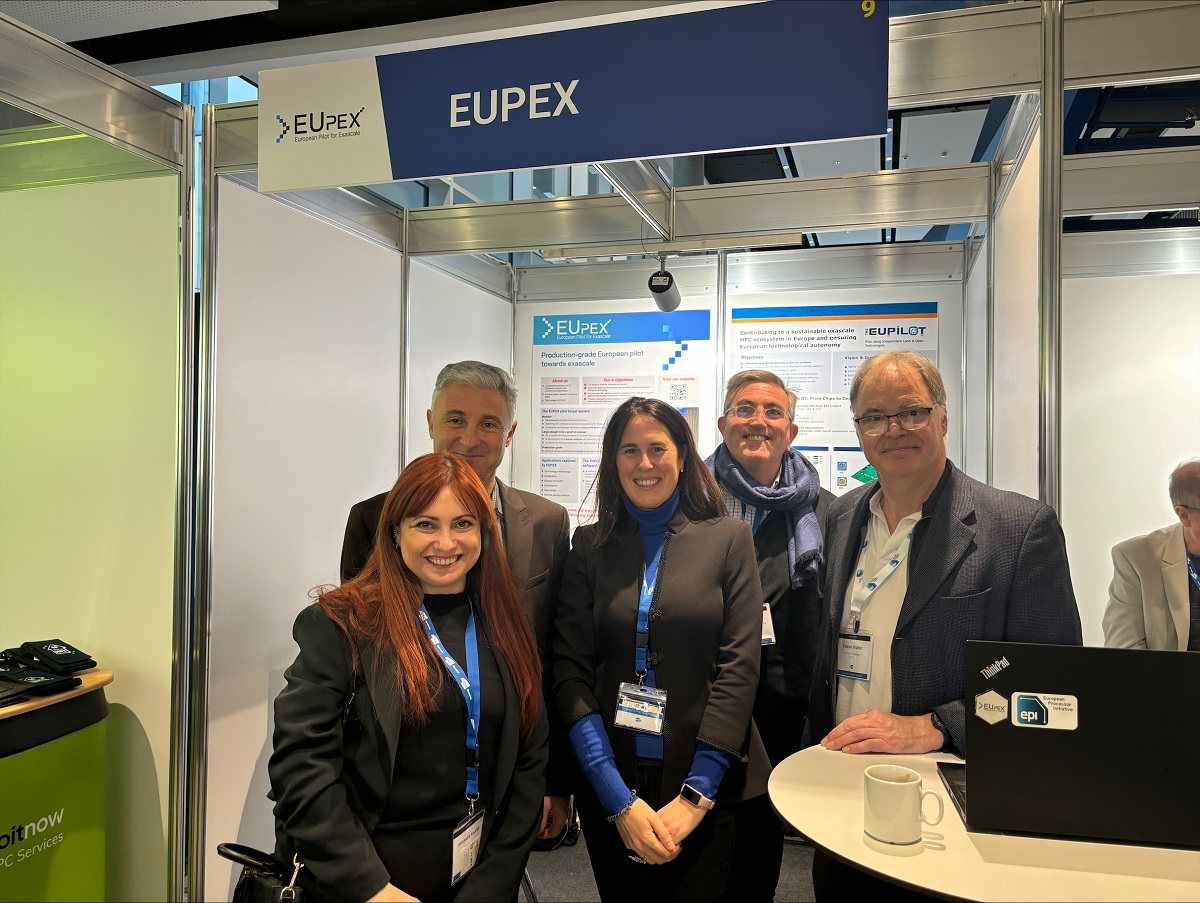 We're at #HiPEAC24 in Munich: sharing a booth with @pilot_euproject - come & meet the team! 
Tomorrow don't miss our workshop
📆 18 Jan 10:00-13:00 'European HPC systems towards Exascale: a view from EPI, EUPILOT, EUPEX'
@hipeac  @EuroHPC_JU  @EuProcessor 
eupex.eu/events/hipeac-…
