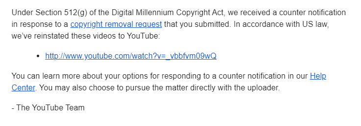 Dougtehles's tweet photo. @TeamYouTube Yes, I was given this email and the video was reinstated with my thumbnails back on them. The Youtuber was notified on December 27, 2023 to remove the thumbnails, yet they continue to remain on their platform. https://t.co/TogaDVmCJR