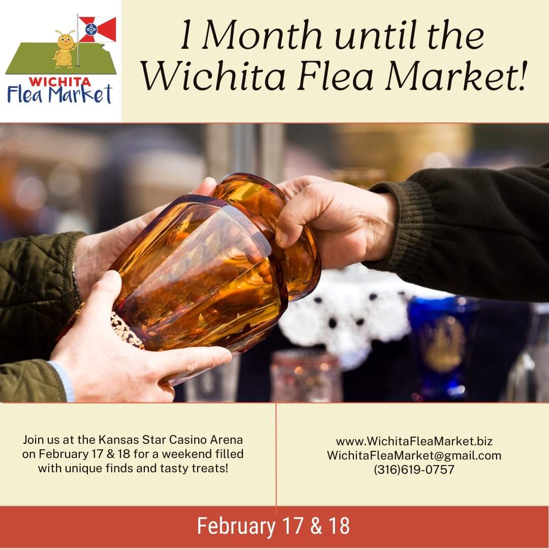 Mark your calenders now! Only 1 month until the February 17 &amp; 18 Wichita Flea Market at the Kansas Star Casino Arena! 200 local and regional vendor booths with a little something for everyone. What treasures will you find?