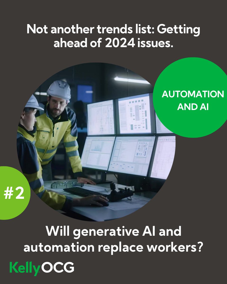 Like it or not, AI $ automation are making inroads everywhere in business. And it has many people worried. In part two of her blog series on getting ahead of 2024’s biggest issues, Tammy Browning gives her perspective on the future of AI in the workplace. bit.ly/3O1W7t5