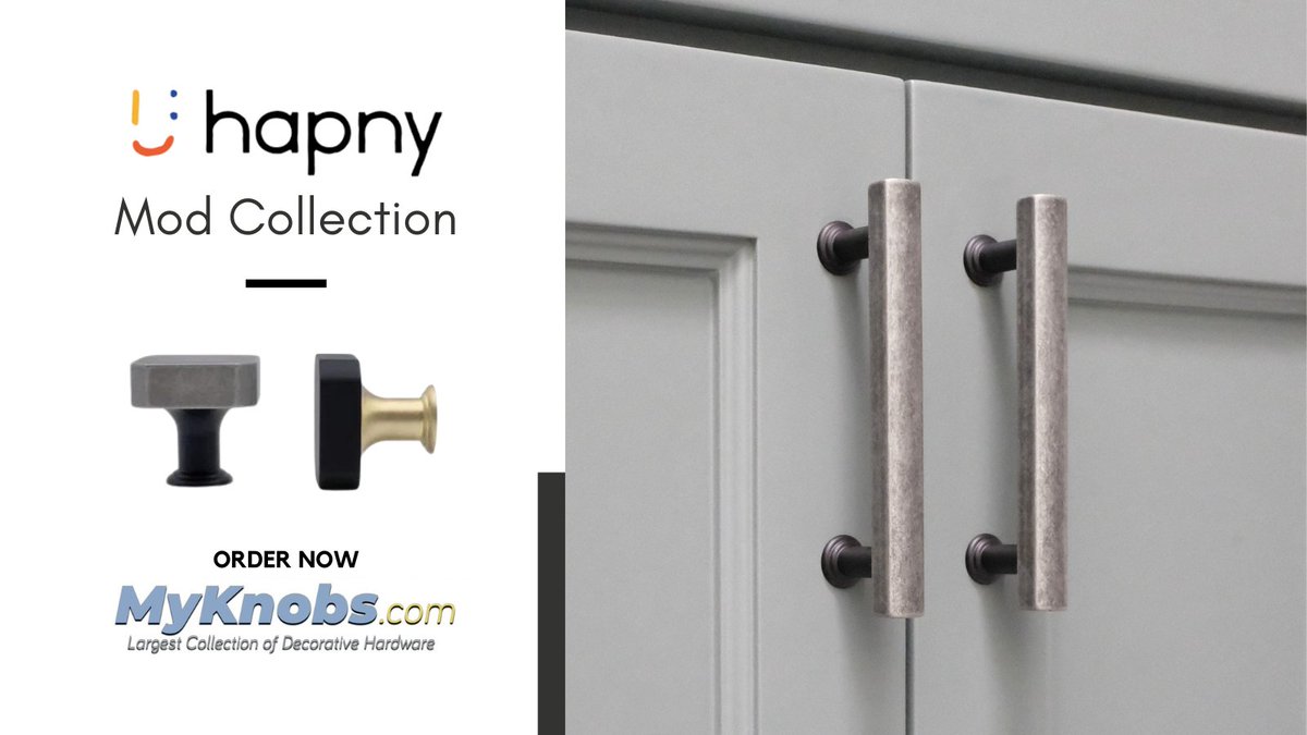 Discover Hapny Hardware's Mod Collection and transform your living spaces with a perfect blend of contemporary design and functionality. Elevate your décor with our meticulously crafted cabinet handles and knobs. #HapnyHardware #ModCollection
myknobs.com/hapny-hardware…