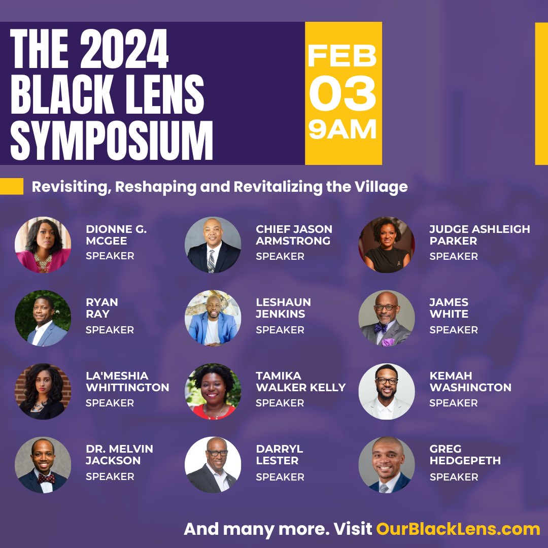 The 2024 Black Lens Symposium is shaping up to be another #Substantial event celebrating and acknowledging #blackexcellence!🔥 Check out ourblacklens.com for a full agenda and the list of our dynamic speakers. You don’t want to miss out. Reserve your seat space is limited!