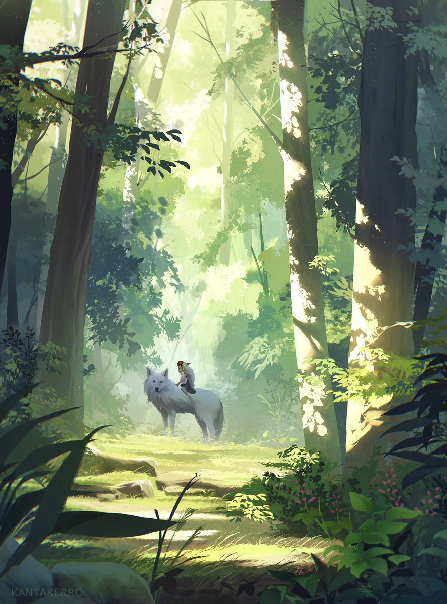San in the woods 🐺 🌲 

#PrincessMononoke #Ghibli #san #ghiblifanart #fanart