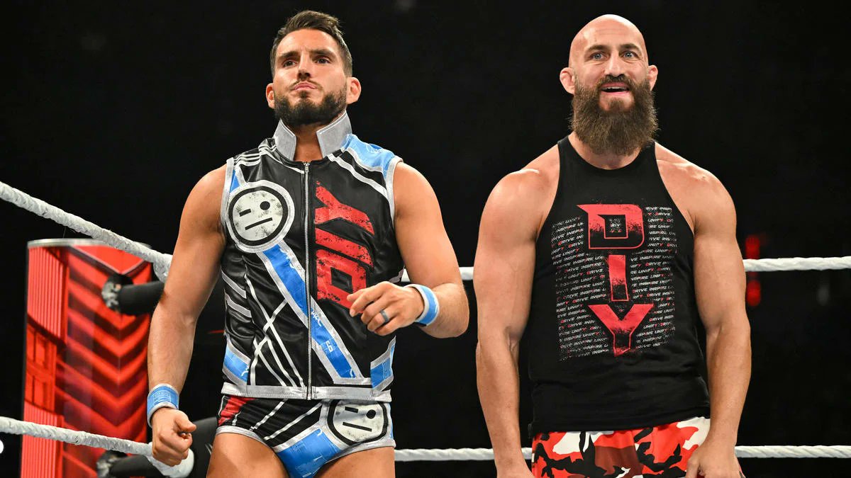 WrestleFeatures's tweet photo. If @WWE run the men's showcase match at WrestleMania again this year, I think this would be the right four to use: https://t.co/CzoZMCWl5H
