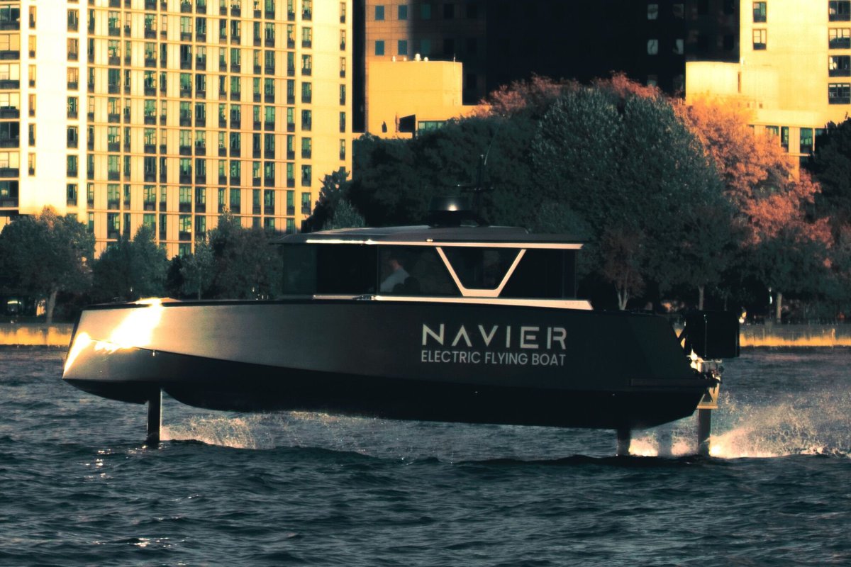 Excited to work with @navierboat! Gets people around much faster + reduces car commuting/congestion/emissions/etc. (Yes, they had us at 'electric flying boat'.) bloomberg.com/news/articles/…