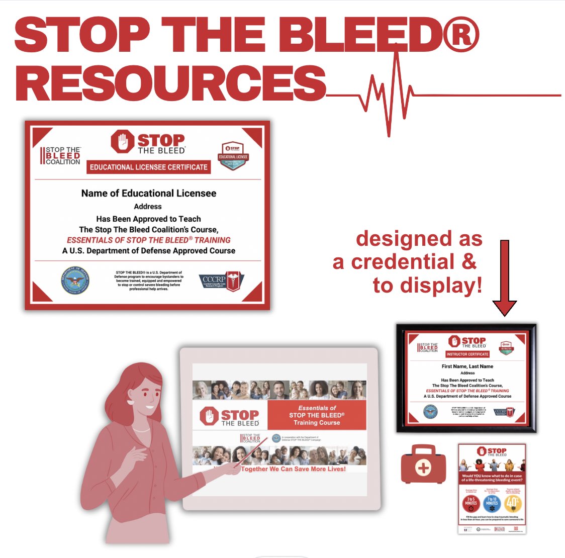 STOP THE BLEED® Licensee Certificates are now available! Licensed organizations and instructors can access their certificates via their portal. #stopthebleed #publicsafety #emergencypreparedness #firstresponders