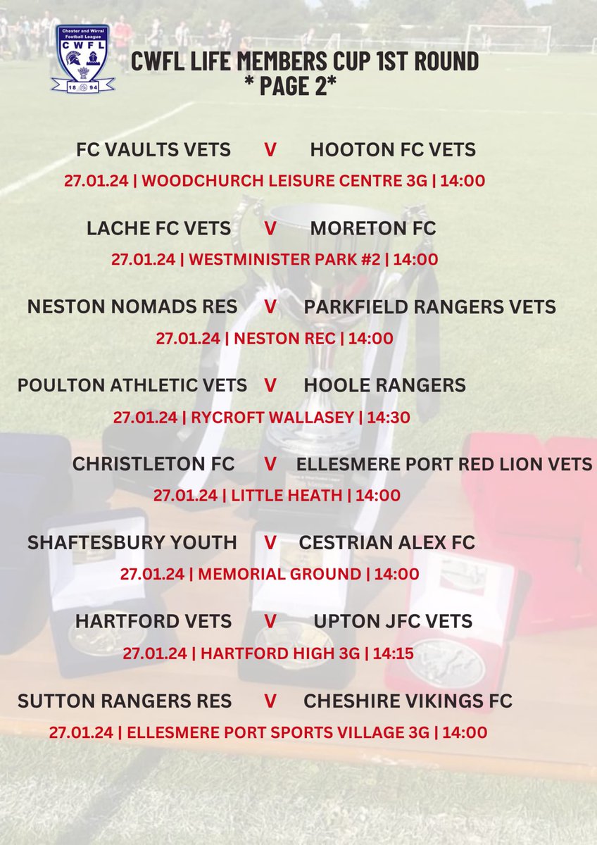 Sorry il get this right eventually 🙈🙈🙈 life Members update to the update 🤣 @waggon_fc20 @LacheVets @christleton_fc @ChesterNomads @NestonNomadsFC @capevillafc vets @Shaftesburysat1 @suttonrangers_ @Kelsall_FC @CestrianAlexFC @HootonFc vets @HBKelmaFC vets @fc_farndon