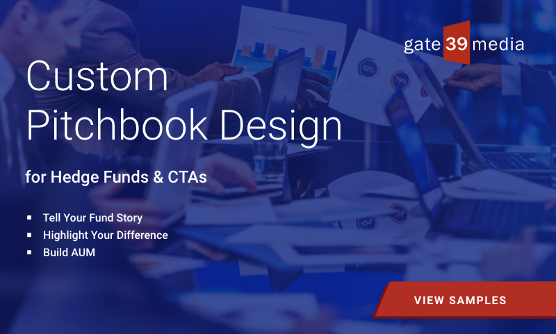 Pitchbooks are the #1 tool of CTAs and fund managers to raise AUM. Let us create an amazing pitchbook to highlight your fund differentiation ahead of your next big meeting. Learn more >> g39.co/48VXbag #AUM #fundmarketing #pitchbook