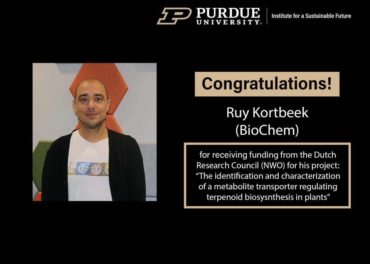 Congratulations to #PurdueISF faculty affiliate Ruy Kortbeek of @PurdueBiochem for receiving funding from the Dutch Research Council (NWO)!