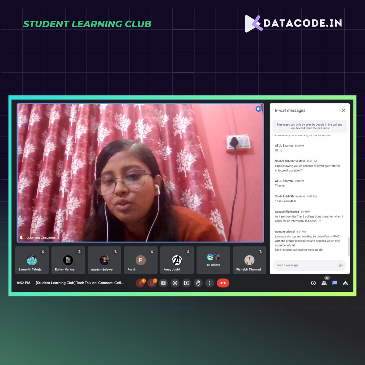 An inspiring seminar!✨

Connecting minds, collaborating ideas &amp; continuing the learning journey. Students brought the heat with insightful questions for our guest speaker <a href="/arunimastwt/">Arunima Chaudhuri</a>🎓

Grateful for the vibrant exchange &amp; looking forward to more knowledge-sharing moments