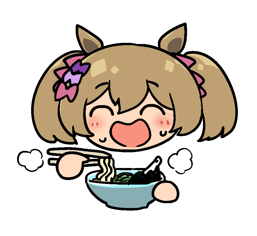 スマートファルコン(ウマ娘) 「ラーメンたべたい」|高橋うもりのイラスト