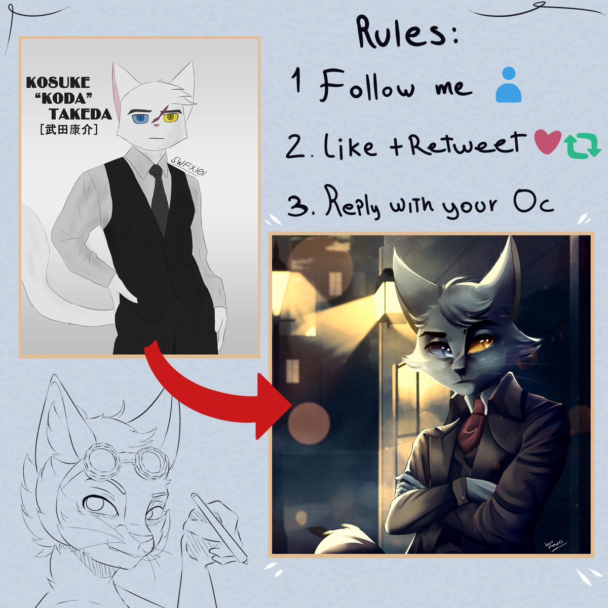 I'm hosting an art r4ffle!!
 
Winner will receive a rendered bust/headshot like this📷 ⤵️

Rules to join:

1. Must be following me (new followers welcomed!) :3
2. RT and Like this post💗
3. Reply with your character ref

Winner will be chosen on 1 week