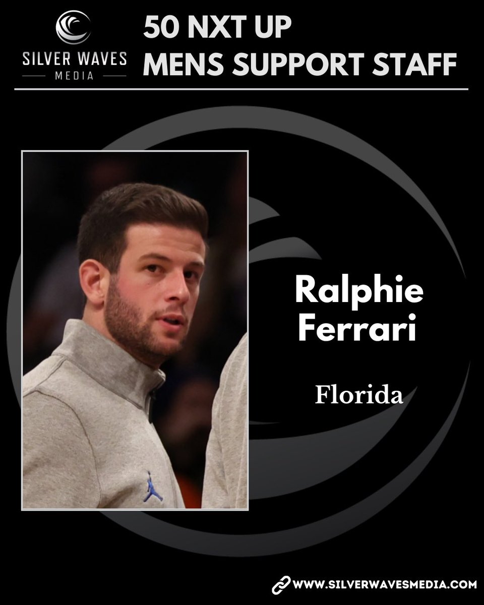 SilverWaveMedia's tweet photo. @_aaron2_ @GW_MBB @GWtweets @GWsports @adamhoward0 @IndianaUniv @AdamTopp1 @BCUhoops @BCUAthletics @bethunecookman @alantreakle2 @GoMocsMBB @GoMocs @UTChattanooga @coachbmcknight @usdmbb @USDToreros @uofsandiego @BRADLew62 @SaintLouisMBB @SLU_Billikens @SLU_Official @b_morningstar_ @KUHoops @KUAthletics @UnivOfKansas @CarverMessick @umichbball @UMichAthletics @UMich @Coach_cb1 @NSUDemonsMBB @NSUDemons @NSULA @coach_prewettAU @AuburnMBB @SJUHawks_MBB @SJUHawks @CHueyhoops @RamblersMBB @LoyolaRamblers @LoyolaChicago @chrislauten @NUMensBball @NU_Sports @NorthwesternU @Handelsman11 @Cowan_O @WMUMBB Congratulations to Ralphie Ferrari of Florida on being named to the 50 Nxt Up - Men’s Support Staff list.

@ferrari_ralph 

https://t.co/raNlX38Apk https://t.co/xEUodIIYNX