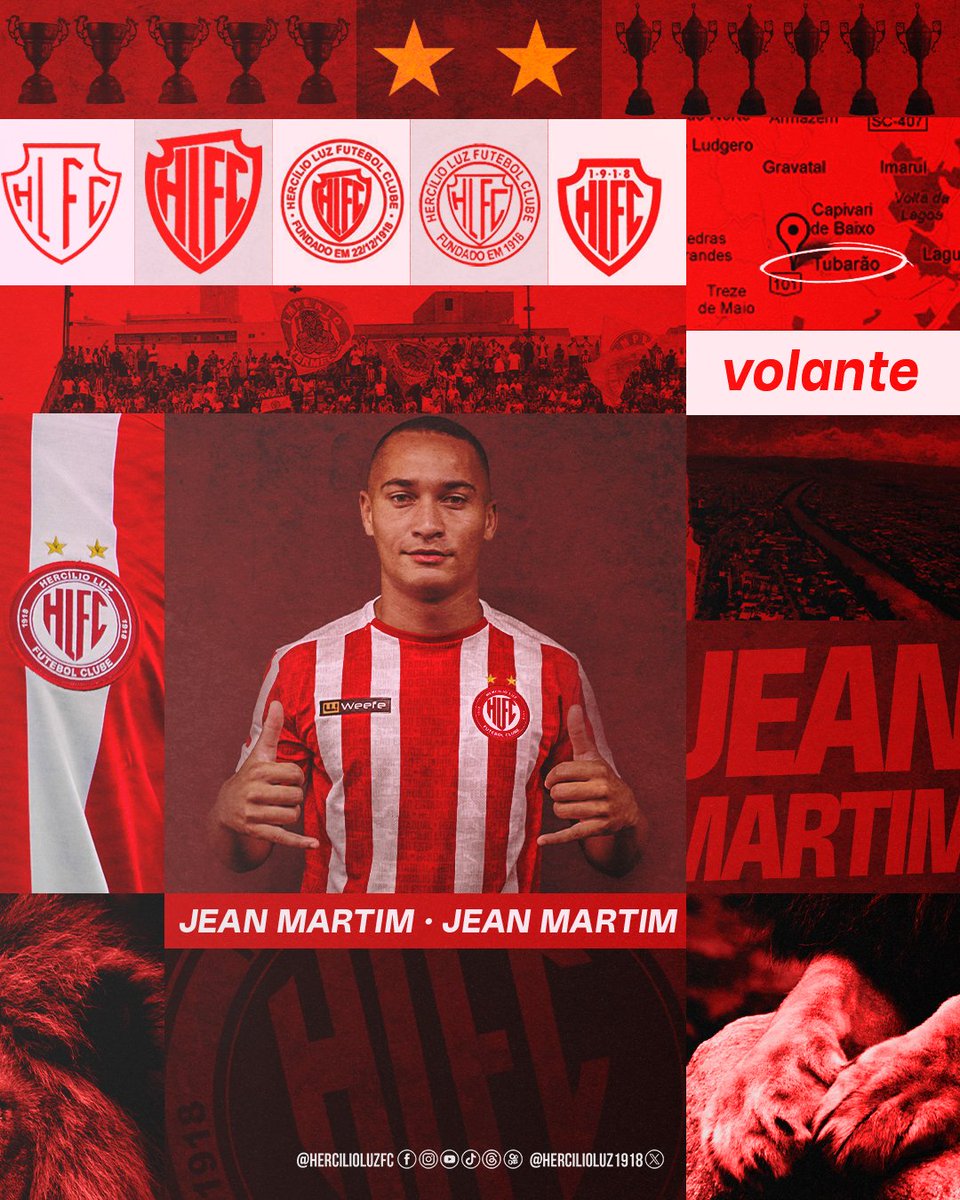 HercilioLuz1918's tweet photo. ✍️ Jean Martim retorna ao Hercílio Luz para a disputa do Campeonato Catarinense

Jean Francisco Martim Candido
Data de nascimento: 14/04/1999
Naturalidade: Tubarão (SC)
Posição: volante https://t.co/YEz8SHfyPH