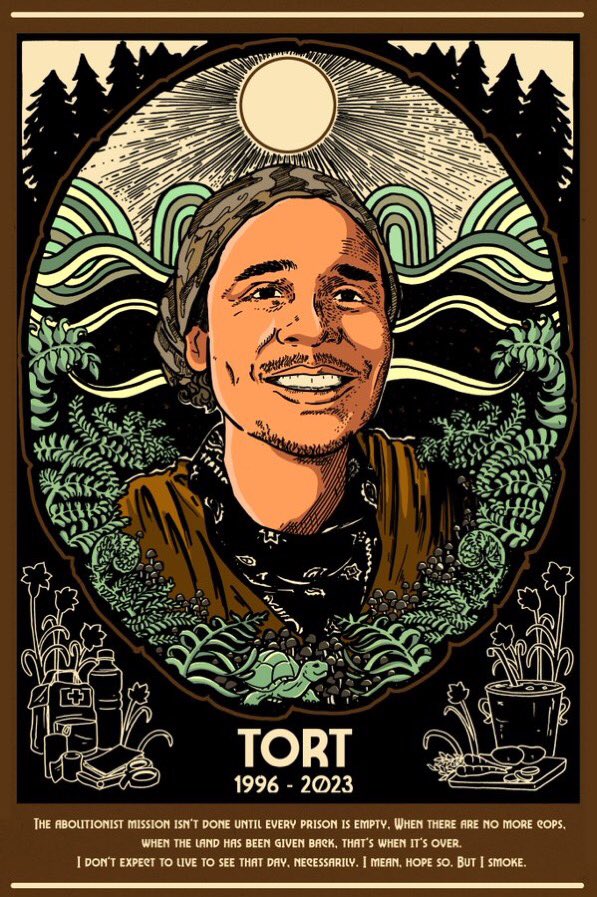 Jan 18th is the anniversary of the assassination of Manuel 'Tortuguita' Teran. An Indigenous, queer & non-binary forest defender. Murdered by Georgia State Troopers in their tent w/ hands up protecting their face because they wanted to #StopCopCity & save the Weelaunee forest