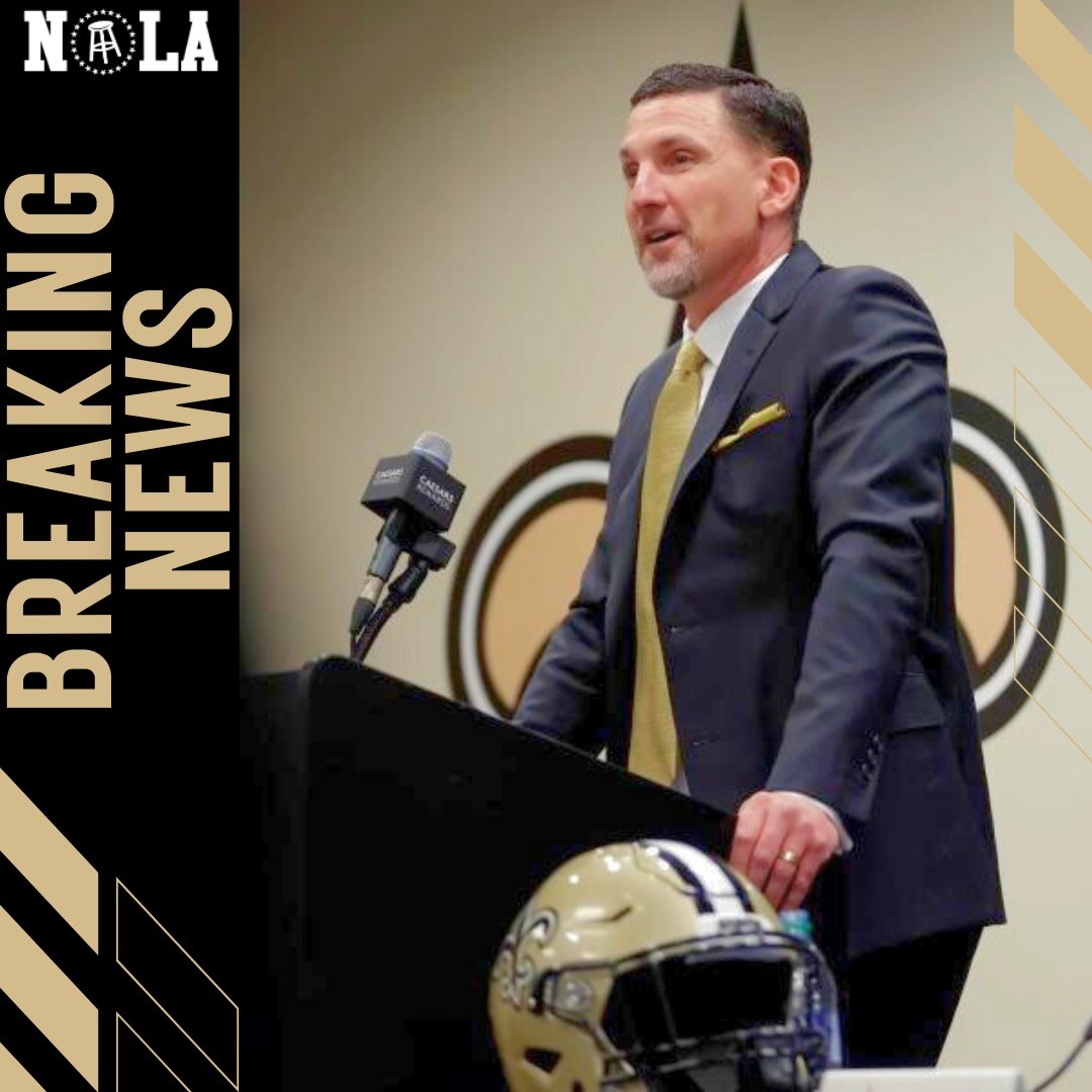 BarstoolNOLA's tweet photo. BREAKING: Mickey Loomis confirms that Dennis Allen will return as Saints head coach in 2024. https://t.co/CkYDeDbIMh