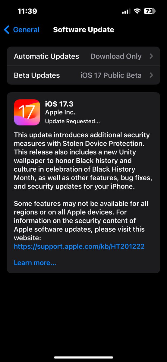 TechAlertNow's tweet photo. iOS 17.3 RC has been released to registered developers and public beta testers. 

#iOS173 #iOS173RC https://t.co/RrVGTZZL4a