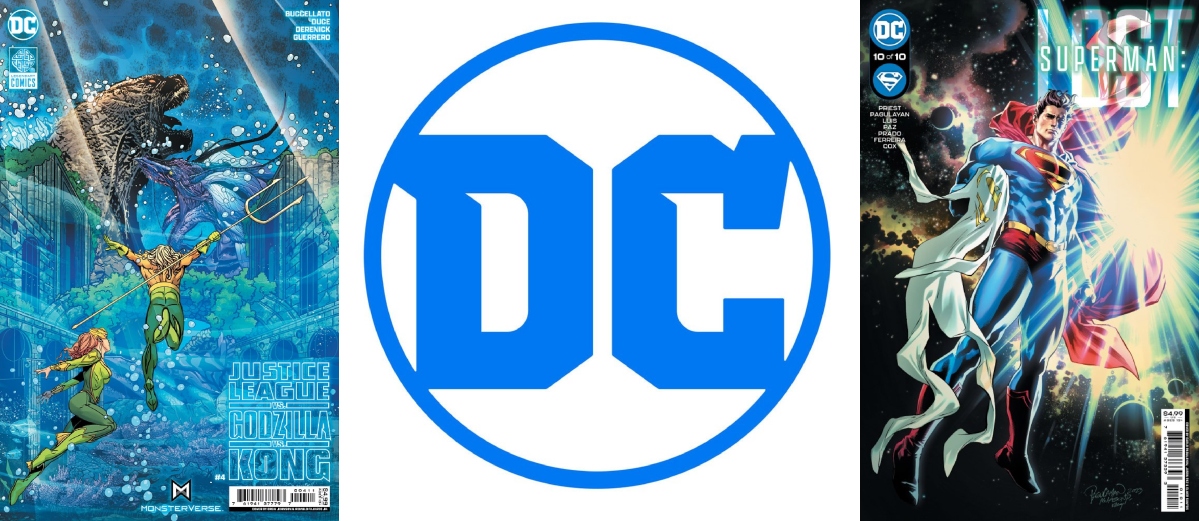 TheComicSource's tweet photo. It's a very entertaining week of @DCofficial titles this week with Superman Lost #Priest @carlopagulayan and JL-Godzilla-Kong @brianbooch @christian_duce as our picks for Books Of The Week. Join us to hear our thoughts on these titles and more! https://t.co/iGW7gla59o https://t.co/Zk7BEVlWJW