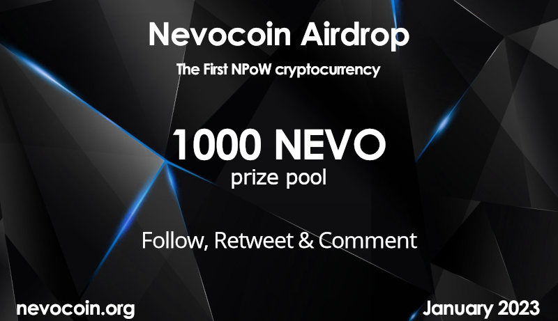 👀 #Nevocoin has successfully forked to #NPoW - a ground breaking consensus system that solves the problems of pure #PoW chains.

🎉 2x 500 #NEVO #Airdrop to celebrate 🎉

Follow, Retweet &amp; Reply for a chance to win!

👉 nevocoin.org