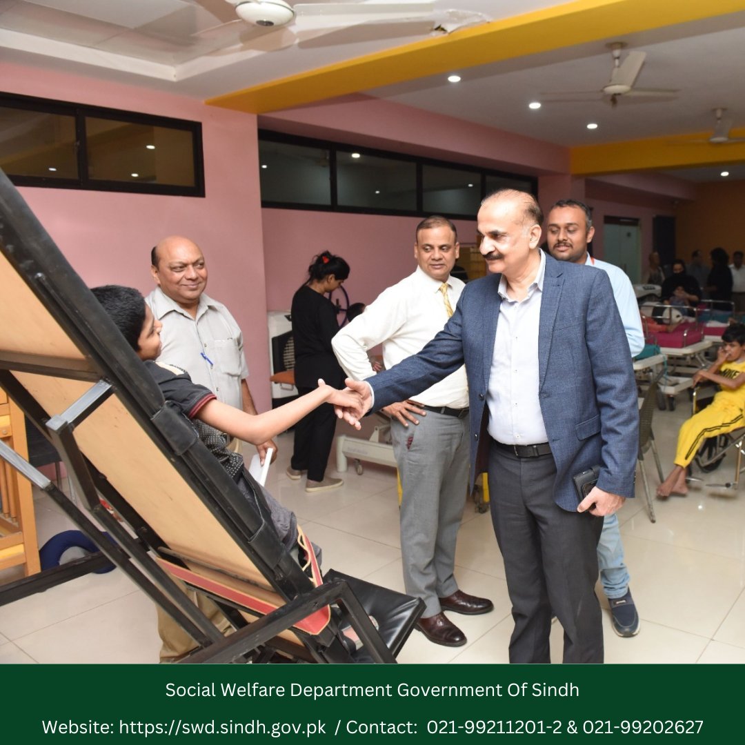 Swdsindh's tweet photo. Highlight of the day: Secretary of Social Welfare, Government of Sindh, visits Darul Sakoon!

Darul Sakoon is funded by the government through Social Welfare Department. Together, we're making a difference in the lives of people with special needs and senior citizens. https://t.co/GQQTMkFBzE