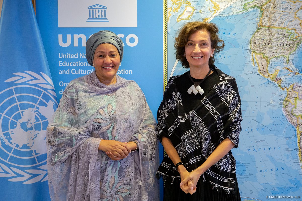 Met with @UNESCO Director-General @AAzoulay and discussed how we can accelerate action for the #TransformingEducation Stocktake to help students, teachers and communities to achieve the 2030 Agenda.