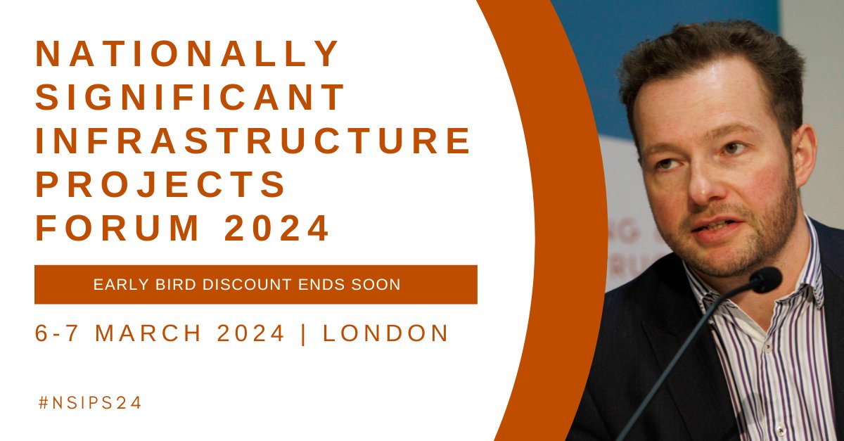 thewaterfrontuk's tweet photo. Don't miss out on the opportunity to grab an early bird discount for the Nationally Significant Infrastructure Projects Forum 2024! 💰⏰ Discount expires on the 2 February. #NSIPs24
Secure your spot now and enjoy a £50 discount on your ticket! 🎟️ https://t.co/sjpbCard3a https://t.co/uPHHtCpbP6