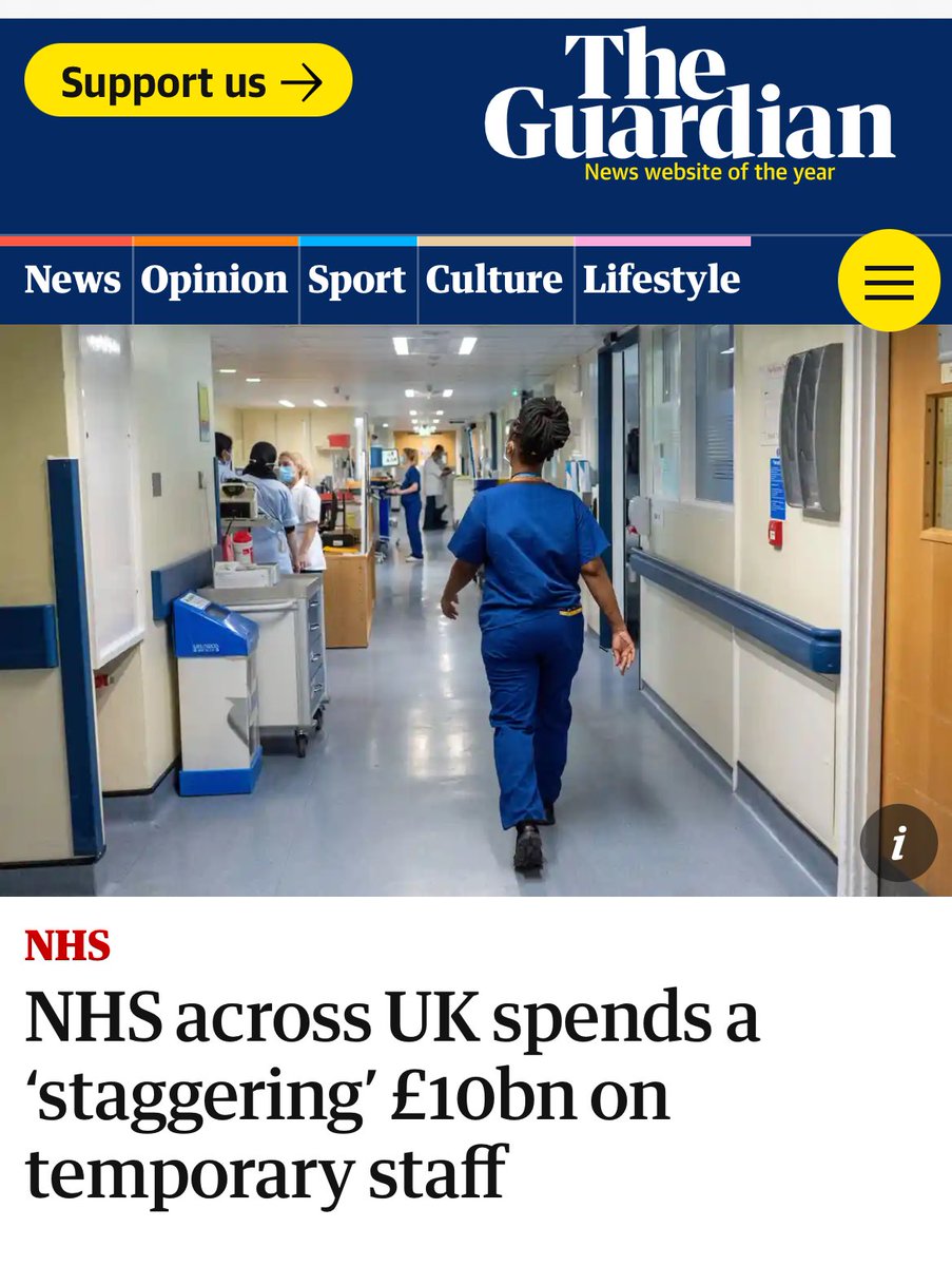 The Government would rather see the NHS spend £10 billion on temporary staff than let them pay permanent staff properly (and therefore retain them).

When will this omnishambles end?

amp.theguardian.com/society/2024/j…