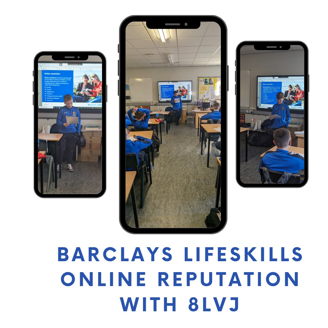 Great session with Barclays LifeSkills and 8LVJ, who shared lots of ideas on how to create a positive online reputation. #LifeSkills @YourLifeSkills <a href="/emmamorrison01/">Emma Morrison</a> <a href="/bitcni/">BITC NI</a>