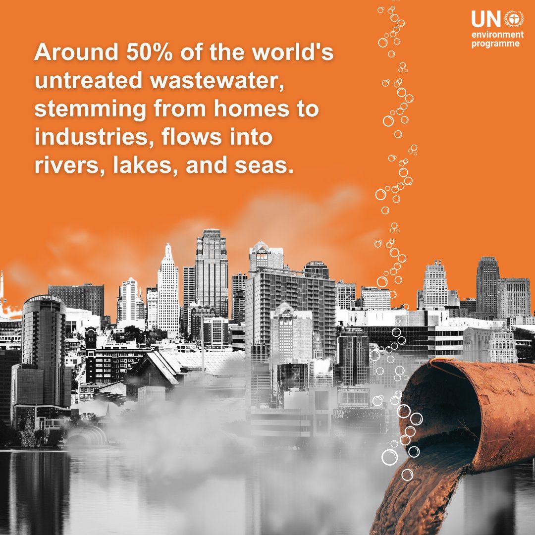 Toxic chemicals contaminate air, food, and water. With half of the world's untreated wastewater entering rivers, lakes, and seas, it's time for cities and governments to step up efforts to improve chemical management and #BeatChemicalPollution. unep.org/interactives/b…