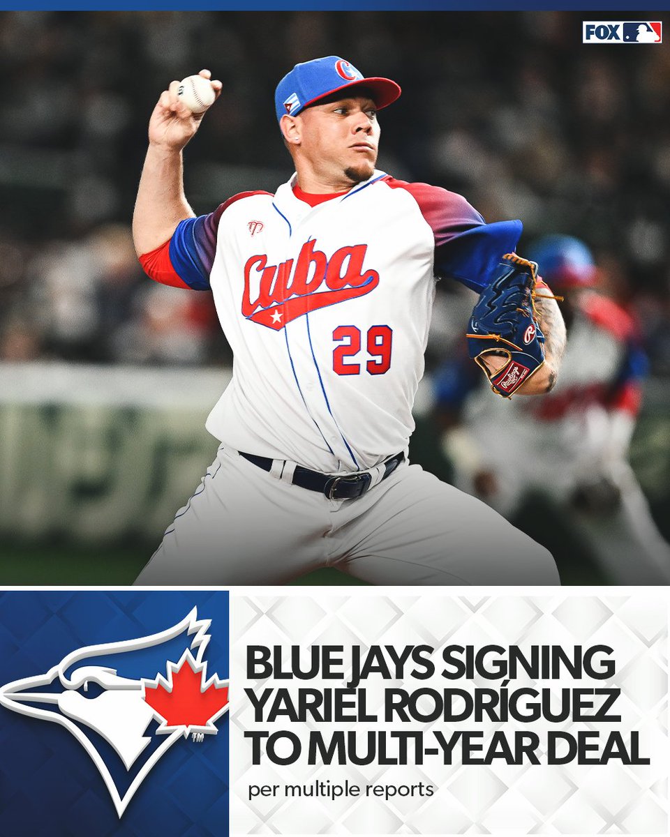 元中日のジャリエル・ロドリゲスがブルージェイズと4年総額3200万ドル（47億3600万円）で契約合意！  中日では56試合に登板し、6勝2敗39ホールド 防御率1.15 WBC後、日本に戻らず亡命。 ブルージェイズ初のキューバ出身選手となりました👀