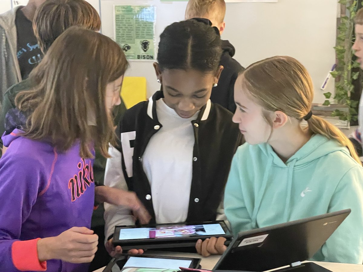 joncourtneylsr7's tweet image. ✨Started today with Mrs. W's ELA students using @CanvaEdu to create images with AI. From there, students guessed at others' prompts, then shared their images in a @Schoology discussion. Tomorrow, they'll use these images for creative writing! @WhitneyMorehead #4Cs #r7c2l #The4Cs