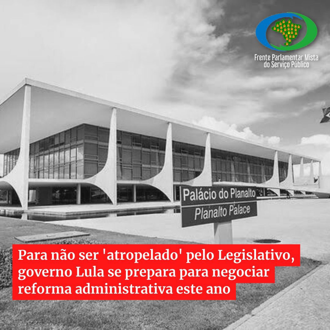 FrenteServicoP's tweet photo. ✴️ Diante de sinais enviados pelo Congresso, o governo Luiz Inácio Lula da Silva (PT) já se prepara para negociar uma possível reforma administrativa a partir da retomada dos trabalhos do Legislativo, em fevereiro. +
#frenteserviçopúblico #reformaadministrativa #serviçopúblico https://t.co/Dne0QF6Wtc