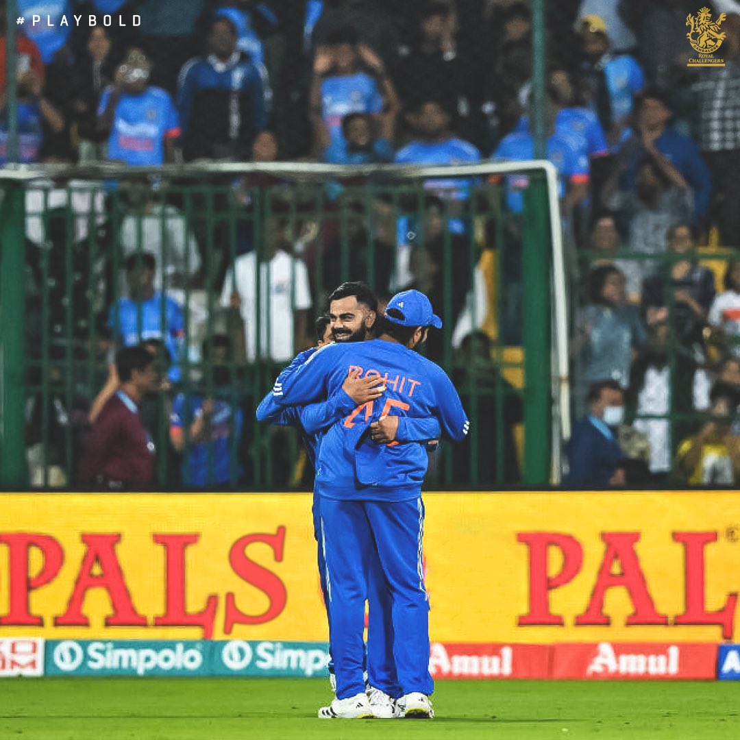 RCBTweets's tweet photo. The caption is in the image 🫂

@imVkohli @ImRo45 

#PlayBold #INDvAFG #TeamIndia https://t.co/ZeCo9tweZP