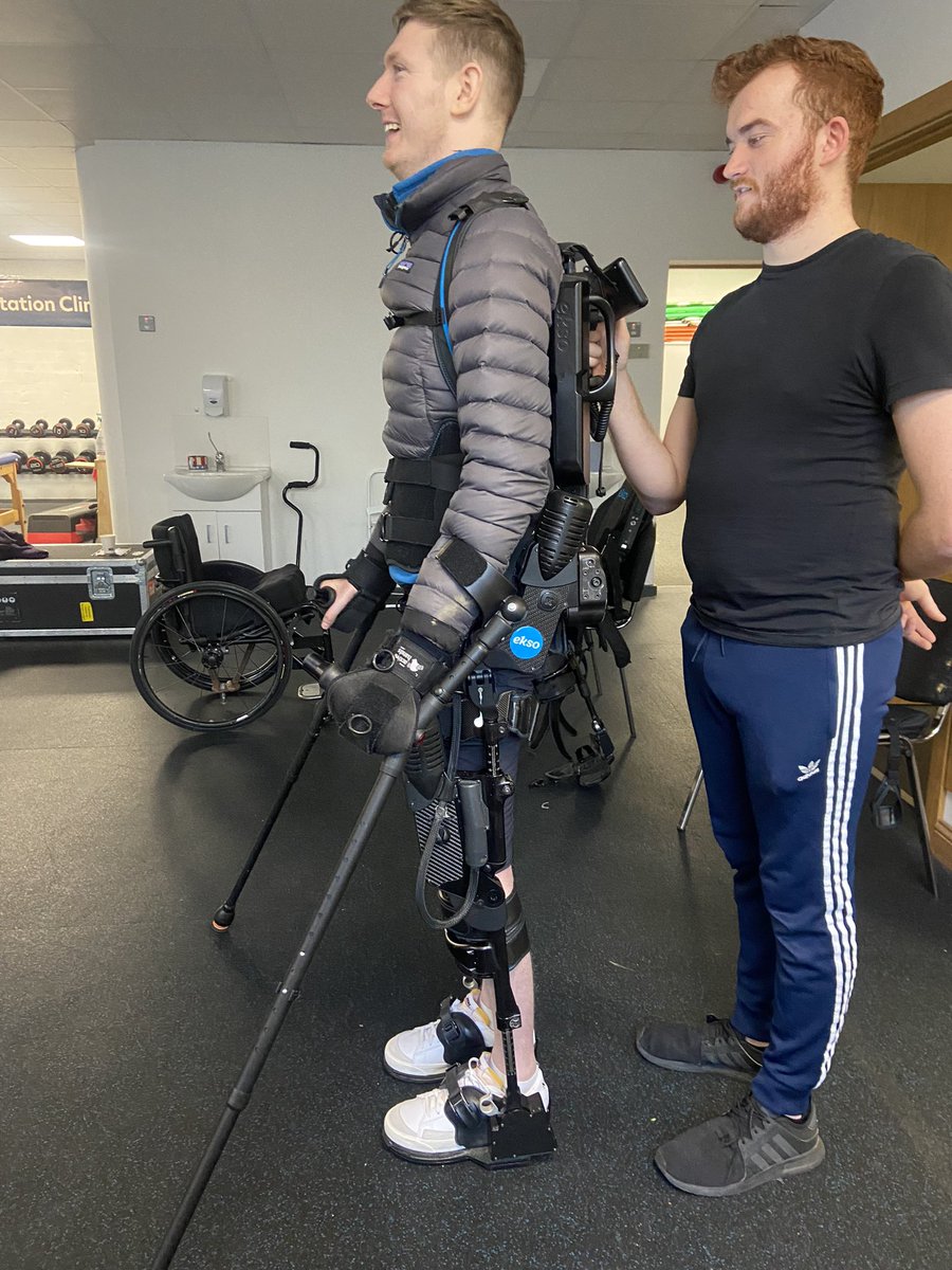 As with most things in life we rarely get anywhere alone. I’d like to introduce you to Dave who is walking with me in this photo, Ronan, who oversees the program &amp; a shout out to Matt who walked with me for a long time &amp; is currently pursuing further training🙌
<a href="/dcuexoskeleton/">DCUExoskeleton</a>