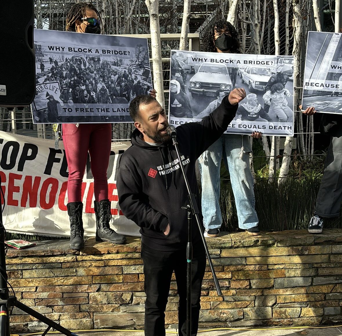 The @USCPR_ is one of over 150 organizations that has stood with the #BayBridge78 to tell @BrookeJenkinsSF to #DropTheCharges. Power concedes nothing without a demand. We demand: drop the charges and #CeasefireNow!