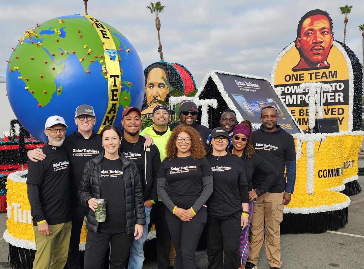 Solar Turbines' Chapter of the Caterpillar African American Network participated in the San Diego MLK Jr. Parade! Our employees and their families had the opportunity to walk alongside the Solar Turbines float, as we celebrated Dr. Martin Luther King Jr's legacy!  #MLKDay2024
