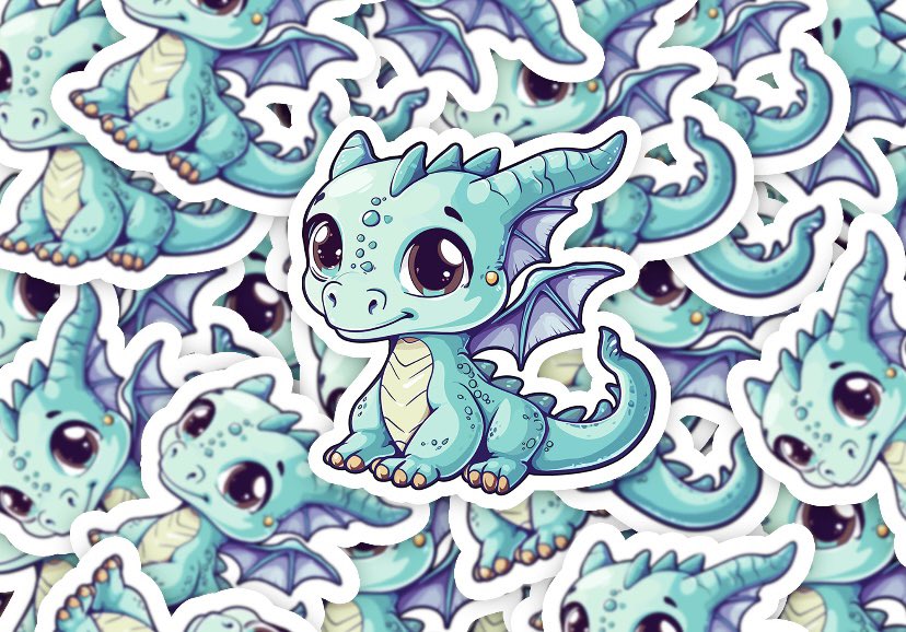 How cute this Chibii Blue Dragon? Who doesn’t love a baby dragon? 
It would be the perfect Sticker to protect those secret notes in your notebook #Planner #giftforkids #giftforAdults #LaptopSticker #Dragon #sticker 

magicalbluestudios.etsy.com/listing/165984…