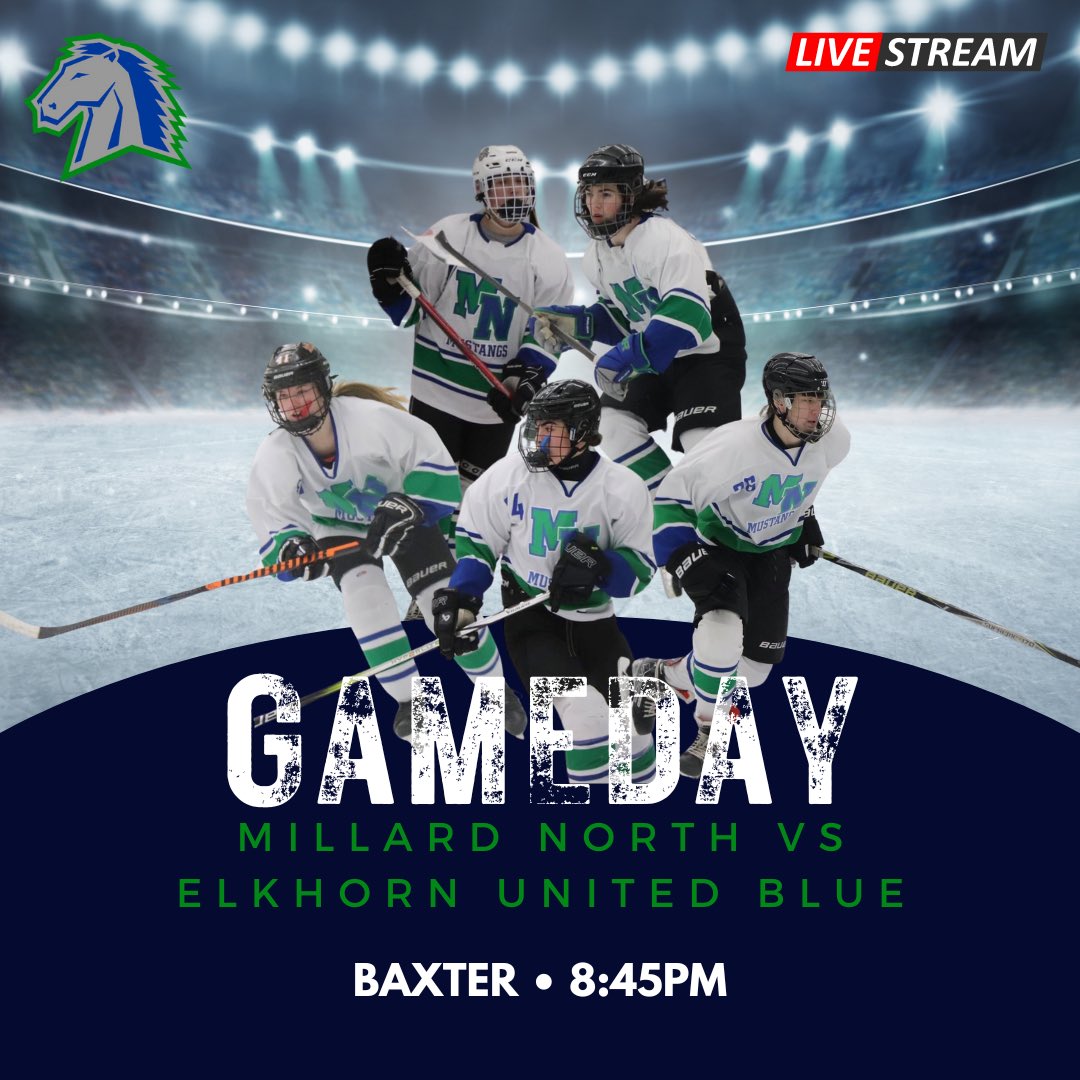 mnmustanghockey's tweet photo. Mid-week matchup! Catch us on the ice for a late one ๐๐๐
Mustangs ๐ Elkhorn United Blue
โฐ 8:45
๐ Baxter
#rollstangs #PonyUp #highschoolhockey #hockeygame #hockey #hockeylife #icelife #bardown https://t.co/kYBeQGJ9Fk