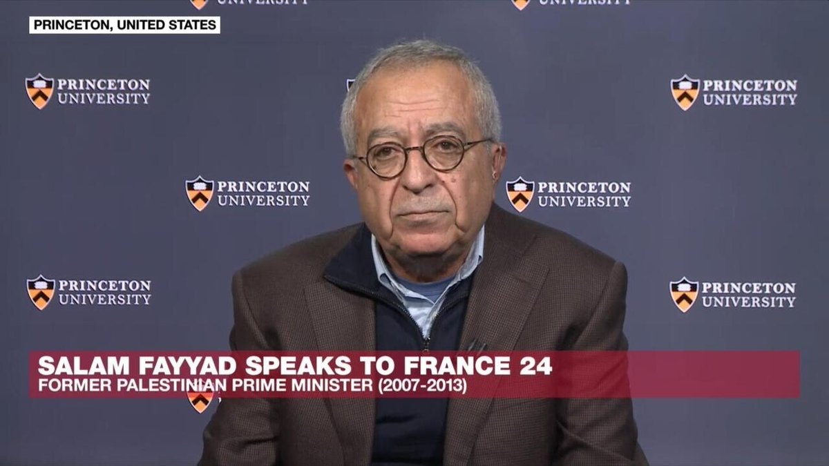 FRANCE24's tweet photo. Tête à tête - 'Risk of exodus from Gaza is serious and imminent', ex-Palestinian PM Fayyad warns
➡️ https://t.co/vvLW28mwfJ https://t.co/AekHqJh0MZ